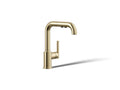KOHLER K-7506-AF Purist Pull-Out Kitchen Sink Faucet With Three-Function Sprayhead - Vibrant French Gold