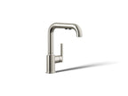 KOHLER K-7506-SN Purist Pull-Out Kitchen Sink Faucet With Three-Function Sprayhead - Vibrant Polished Nickel