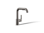 KOHLER K-7506-TT Purist Pull-Out Kitchen Sink Faucet With Three-Function Sprayhead - Vibrant Titanium