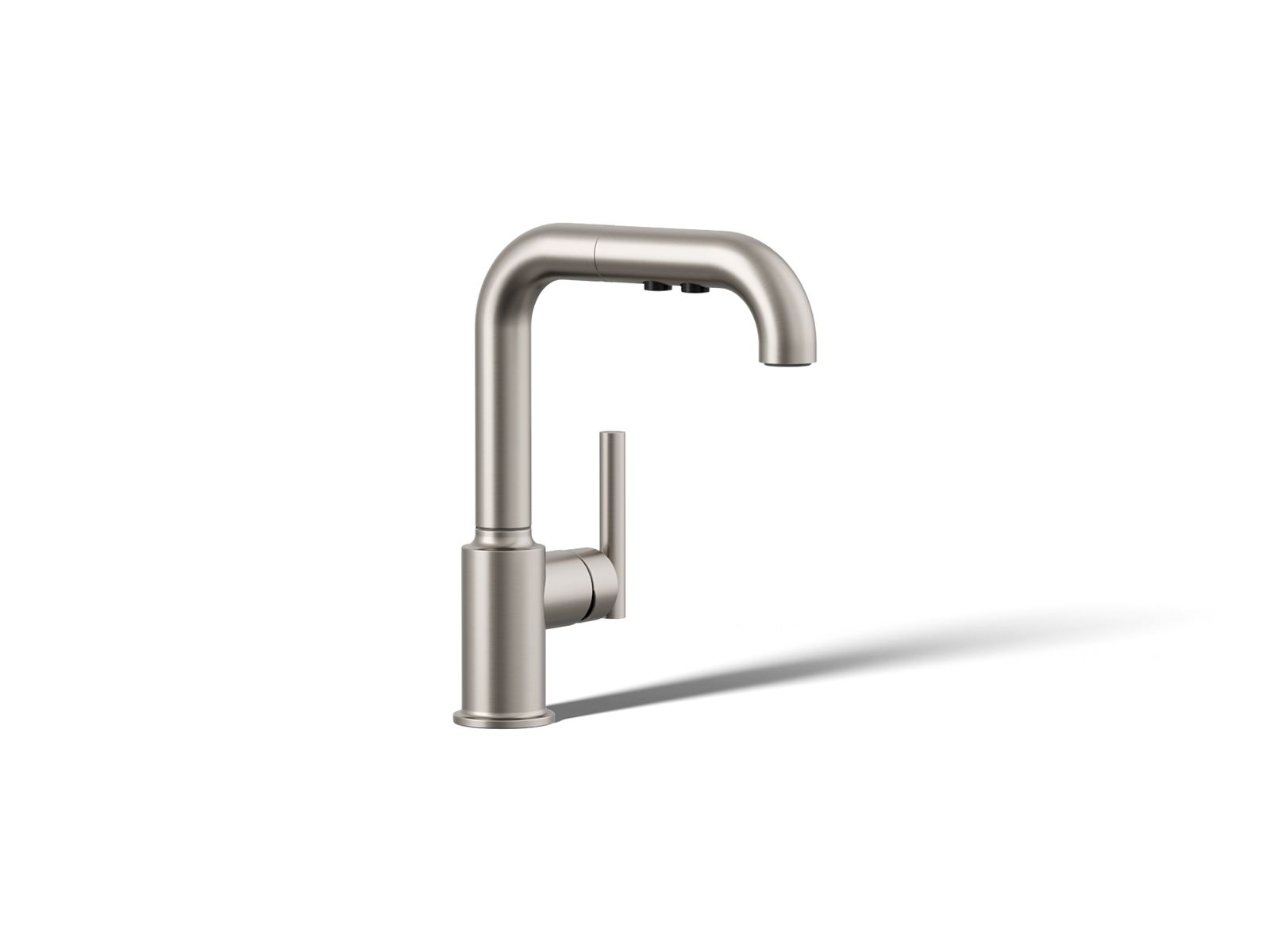KOHLER K-7506-VS Purist Pull-Out Kitchen Sink Faucet With Three-Function Sprayhead - Vibrant Stainless