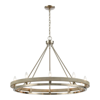 ELK SHOWROOM 75067/10 Ramsey 34'' Wide 10-Light Chandelier - Satin Nickel