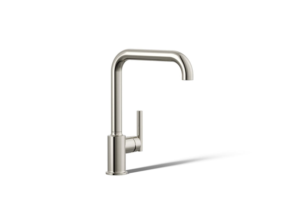 KOHLER K-7507-SN Purist Single-Handle Kitchen Sink Faucet - Vibrant Polished Nickel