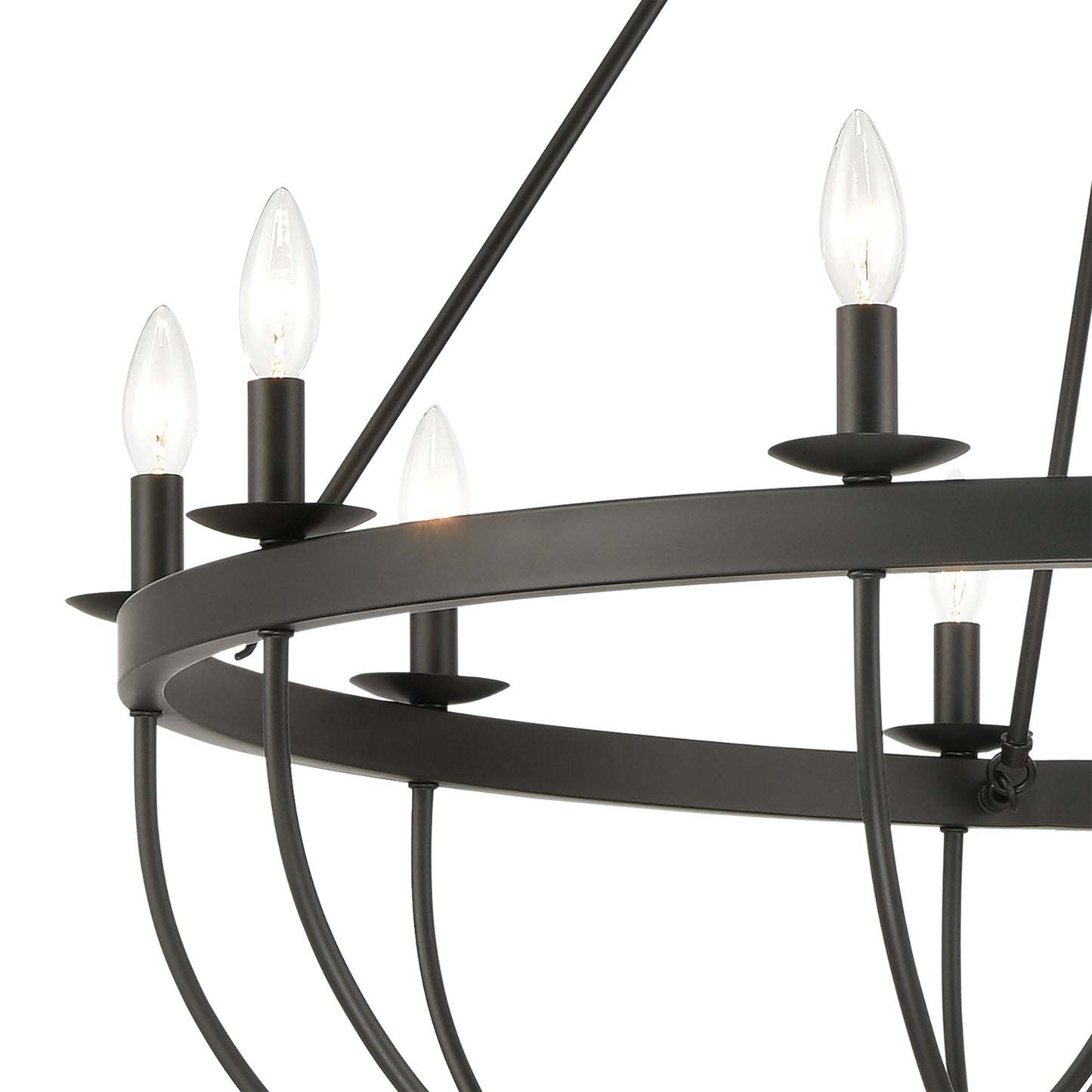 ELK SHOWROOM 75078/10 Williamson 38'' Wide 10-Light Chandelier - Black