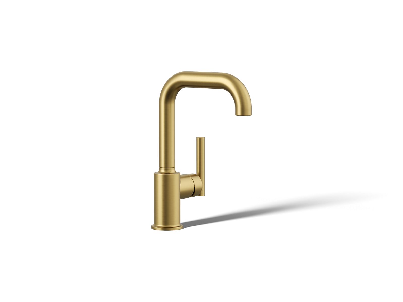 KOHLER K-7509-2MB Purist Single-Handle Bar Sink Faucet - Vibrant Brushed Moderne Brass