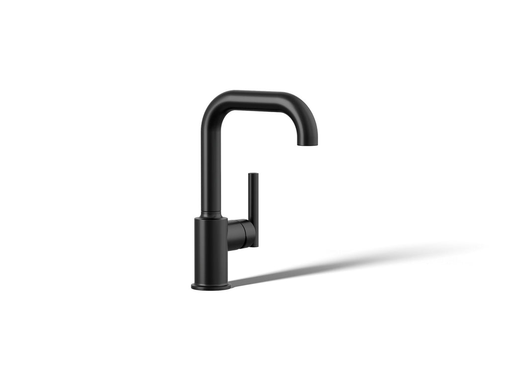 KOHLER K-7509-BL Purist Single-Handle Bar Sink Faucet - Matte Black