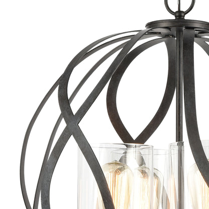 ELK SHOWROOM 75095/4 Daisy 20'' Wide 4-Light Chandelier - Midnight Bronze