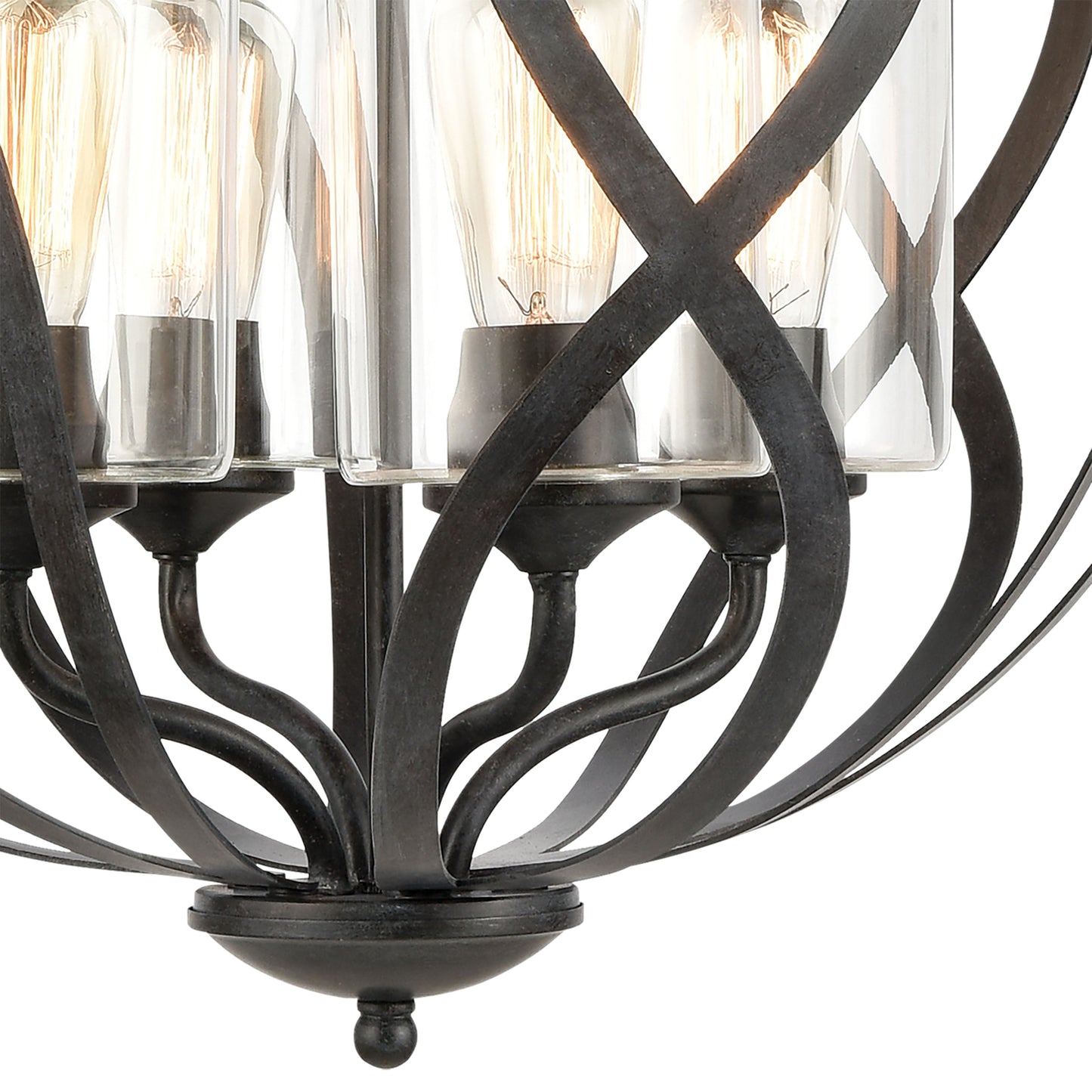 ELK SHOWROOM 75095/4 Daisy 20'' Wide 4-Light Chandelier - Midnight Bronze