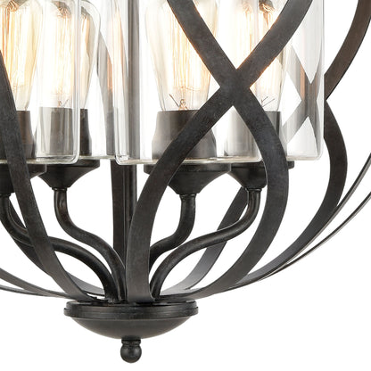 ELK SHOWROOM 75095/4 Daisy 20'' Wide 4-Light Chandelier - Midnight Bronze