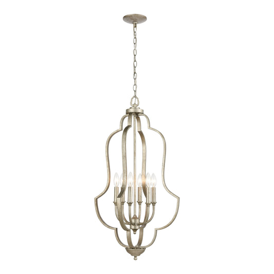 ELK SHOWROOM 75105/6 Lanesboro 18'' Wide 6-Light Pendant - Dusted Silver