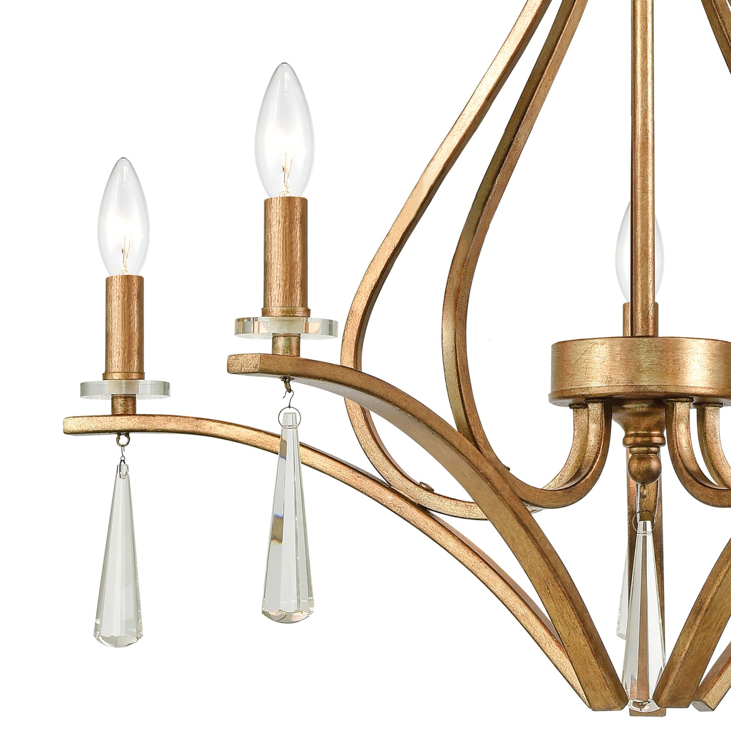 ELK SHOWROOM 75147/5 Katania 27'' Wide 5-Light Chandelier - Bronzed Gold