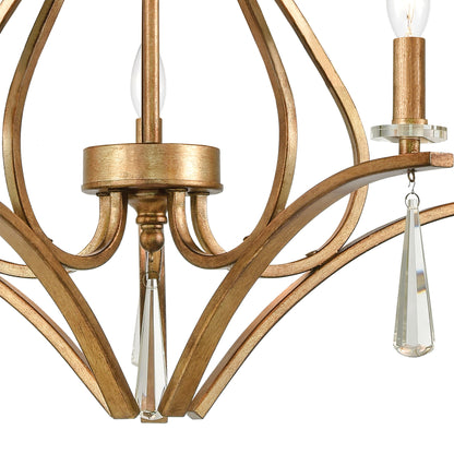 ELK SHOWROOM 75147/5 Katania 27'' Wide 5-Light Chandelier - Bronzed Gold