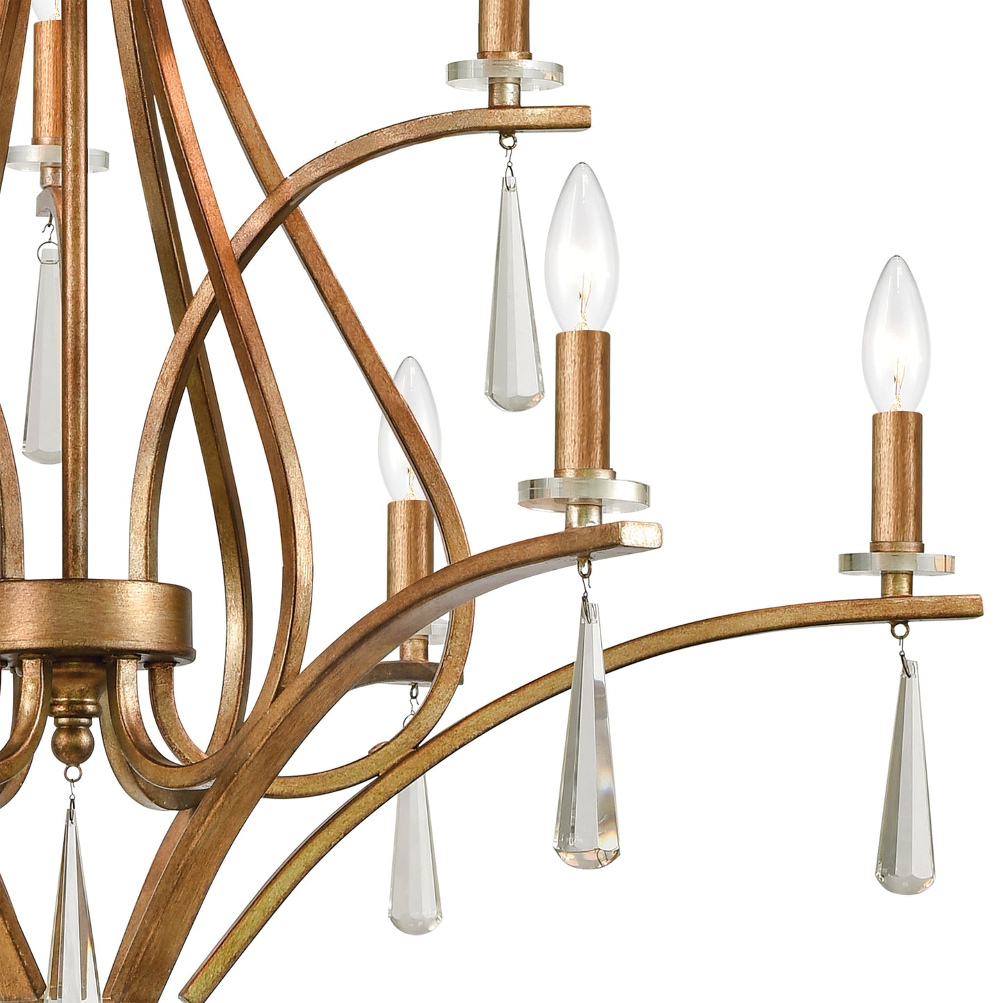 ELK SHOWROOM 75148/9 Katania 30'' Wide 9-Light Chandelier - Bronzed Gold