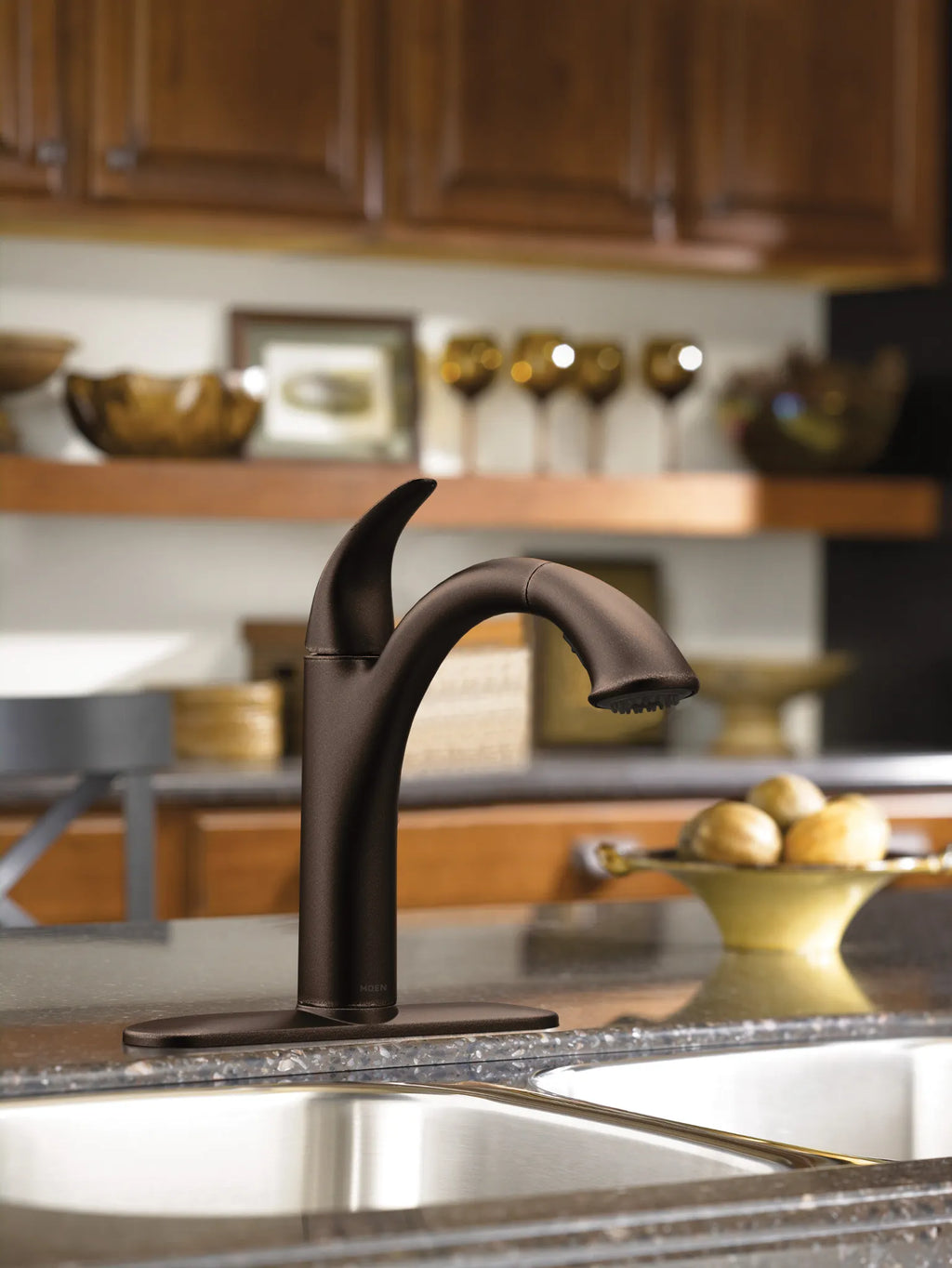 MOEN 7545ORB Camerist One-Handle Pullout Kitchen Faucet - Oil Rubbed Bronze