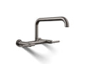 KOHLER K-7549-4-TT Purist Two-Hole Wall-Mount Bridge Kitchen Sink Faucet - Vibrant Titanium