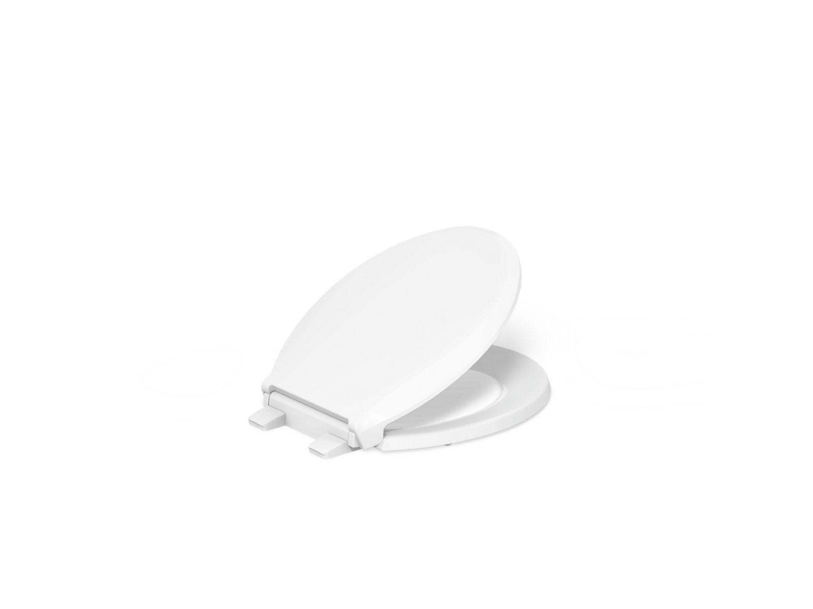 KOHLER K-75758-RL-0 Cachet Nightlight Readylatch Quiet-Close Round-Front Toilet Seat - White