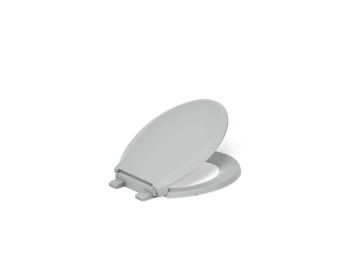 KOHLER K-75758-RL-95 Cachet Nightlight Readylatch Quiet-Close Round-Front Toilet Seat - Ice Grey