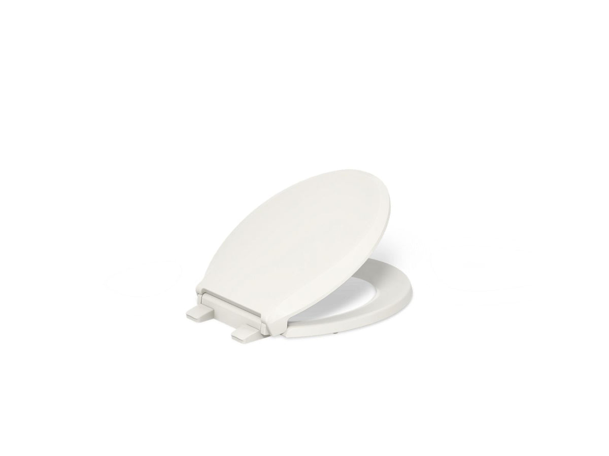 KOHLER K-75758-RL-96 Cachet Nightlight Readylatch Quiet-Close Round-Front Toilet Seat - Biscuit