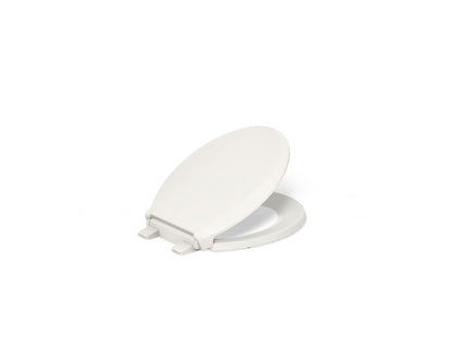 KOHLER K-75758-RL-96 Cachet Nightlight ReadyLatch Quiet-Close round-front toilet seat - Biscuit