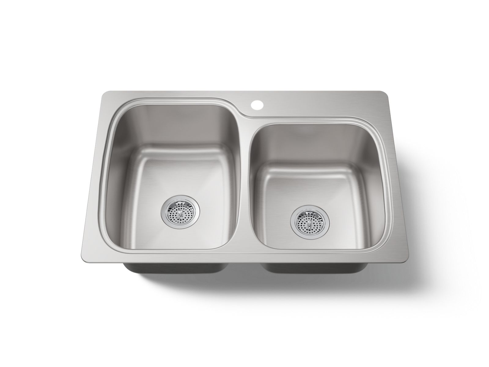 KOHLER K-75791-1-NA Verse 33" Top-/Undermount Double-Bowl Kitchen Sink - Stainless Steel