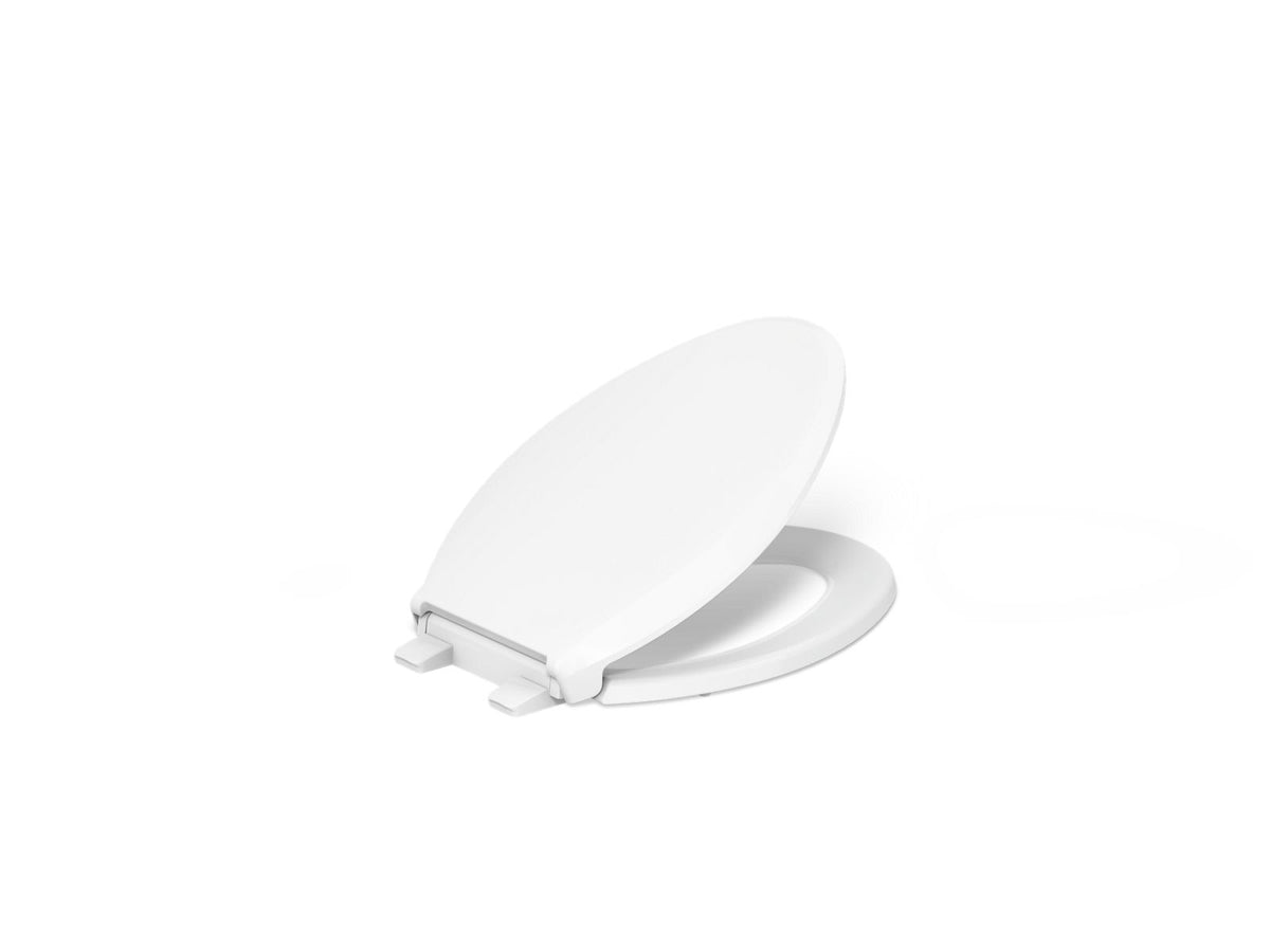 KOHLER K-75796-RL-0 Cachet Nightlight Readylatch Quiet-Close Elongated Toilet Seat - White