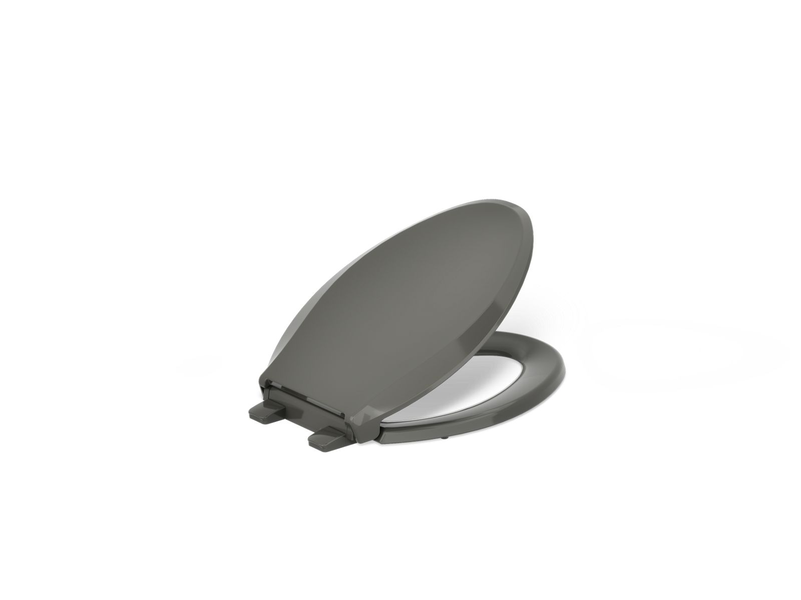 KOHLER K-75796-RL-58 Cachet Nightlight Readylatch Quiet-Close Elongated Toilet Seat - Thunder Grey