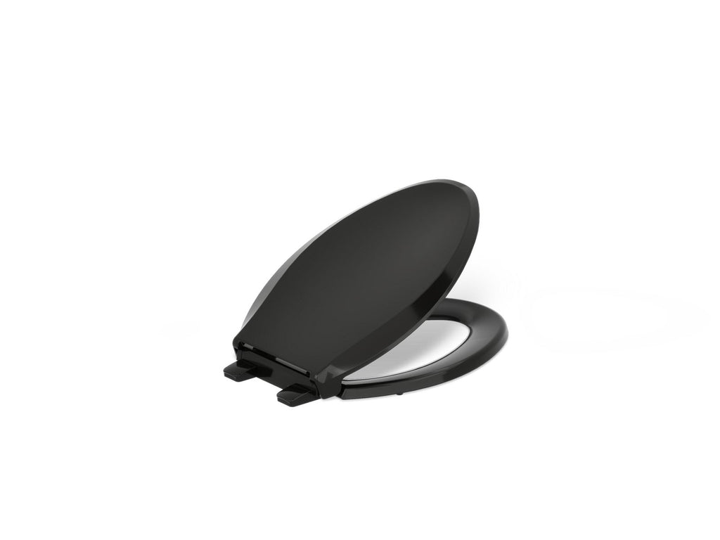 KOHLER K-75796-RL-7 Cachet Nightlight Readylatch Quiet-Close Elongated Toilet Seat - Black Black