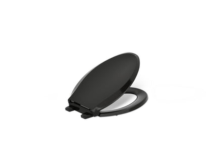 KOHLER K-75796-RL-7 Cachet Nightlight ReadyLatch Quiet-Close elongated toilet seat - Black Black