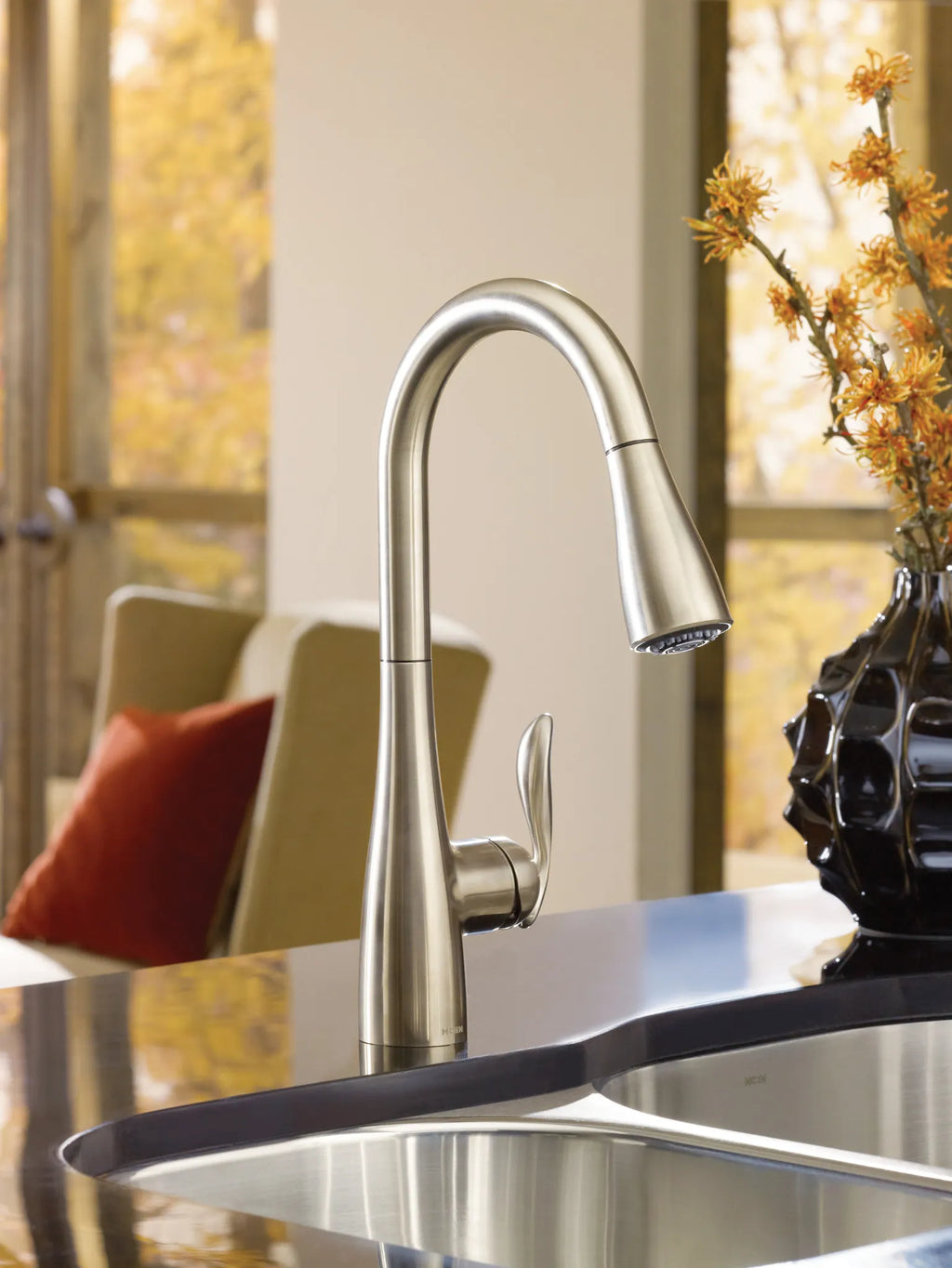 MOEN 7594SRS Arbor One-Handle High Arc Pulldown Kitchen Faucet - Spot Resist Stainless