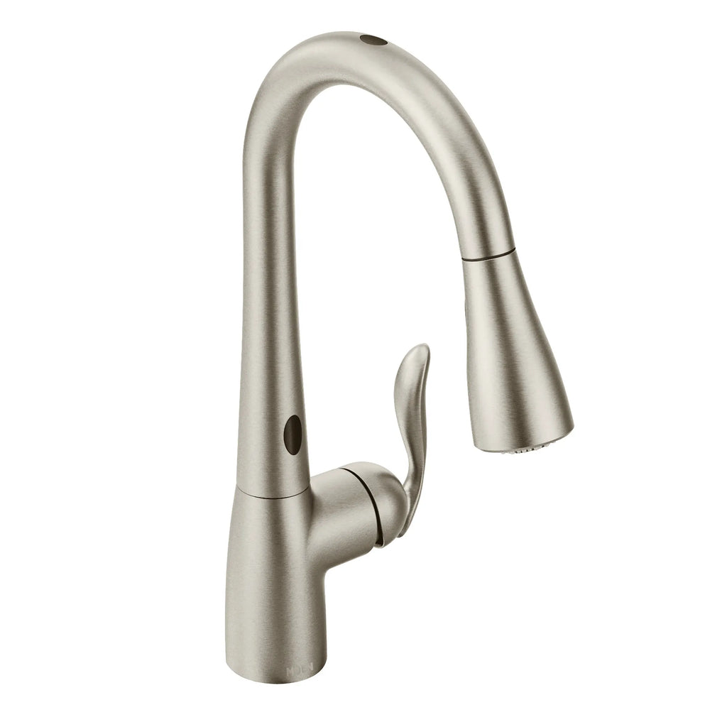 MOEN 7594ESRS Arbor Chrome One-Handle High Arc Pulldown Kitchen Faucet - Spot Resist Stainless