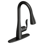 MOEN 7594EWBL Arbor Motionsense Wave One-Handle Pulldown Touchless Kitchen Faucet - Matte Black