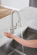 MOEN 7594EWBL Arbor Motionsense Wave One-Handle Pulldown Touchless Kitchen Faucet - Matte Black