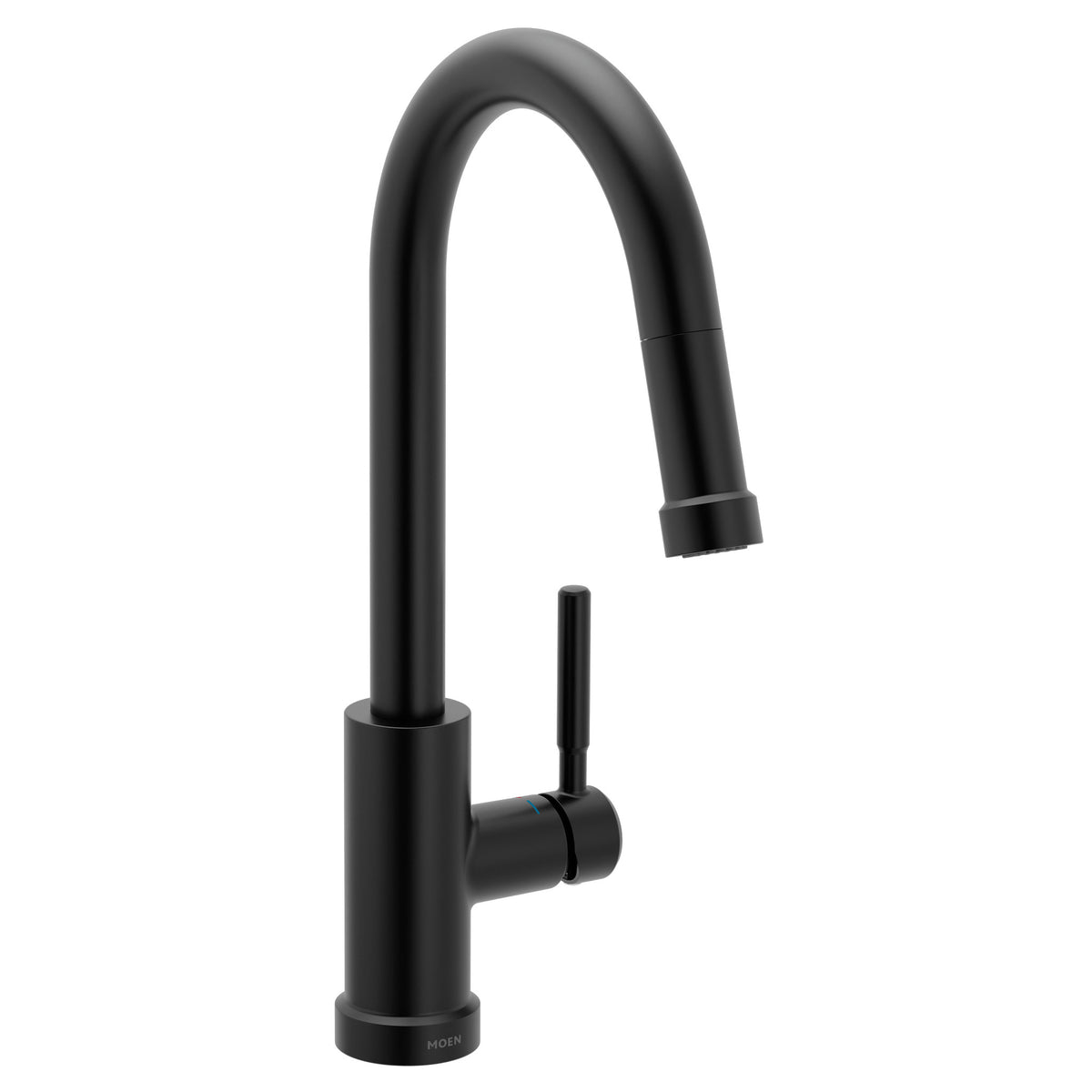 MOEN 7606BL Kivo One-Handle High Arc Pulldown Kitchen Faucet - Matte Black