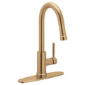 MOEN 7605BZG Kivo One-Handle High Arc Pulldown Kitchen Faucet - Bronzed Gold