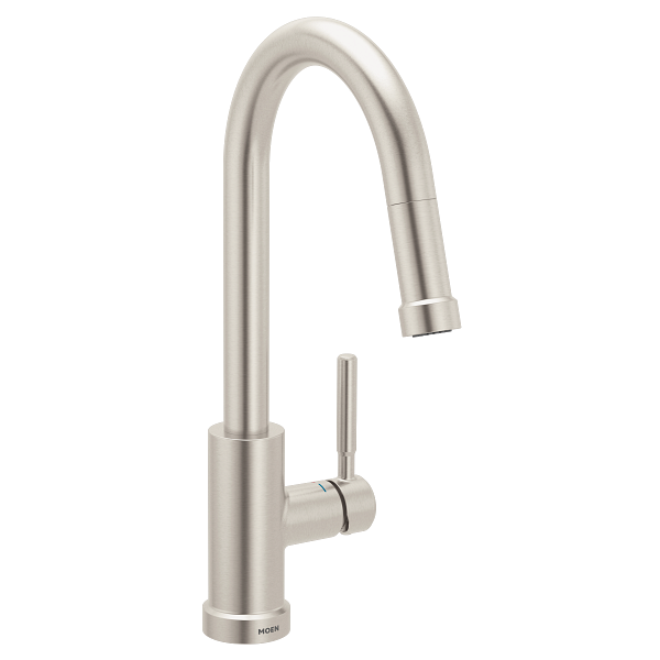 MOEN 7606SRS Kivo One-Handle High Arc Pulldown Kitchen Faucet - Spot Resist Stainless