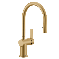 MOEN 7622BG Cia One-Handle High Arc Pulldown Kitchen Faucet - Brushed Gold