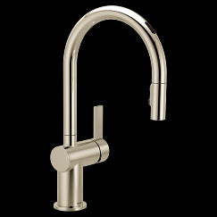 MOEN 7622EVNL Cia Polished nickel one-handle pulldown kitchen faucet