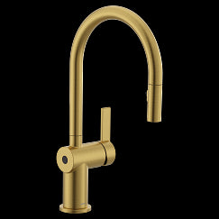 MOEN 7622EWBG Cia  One-Handle Pulldown Kitchen Faucet In Brushed Gold