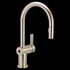 MOEN 7622EWNL Cia Polished nickel one-handle pulldown kitchen faucet