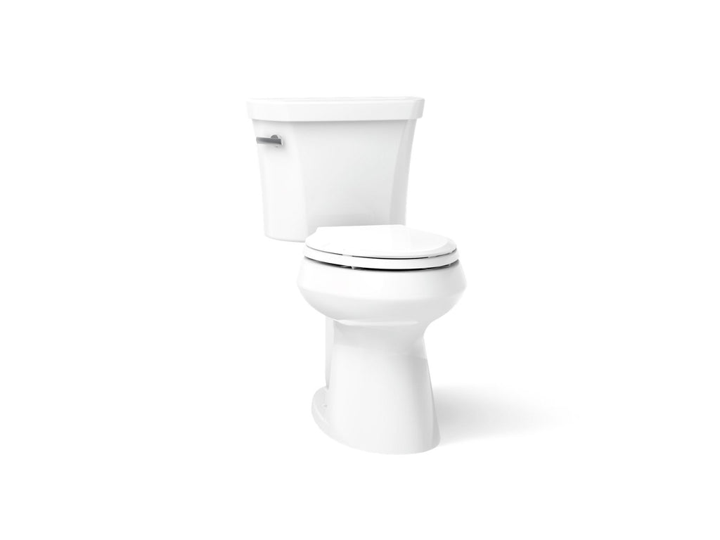 KOHLER K-76301-0 Highline Two-Piece Elongated Toilet With Concealed Trapway, 1.28 Gpf - White