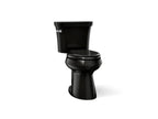 KOHLER K-76301-7 Highline Two-Piece Elongated Toilet With Concealed Trapway, 1.28 Gpf - Black Black