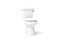 KOHLER K-76301-RA-0 Highline Two-Piece Elongated Toilet With Concealed Trapway, 1.28 Gpf - White