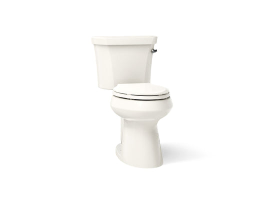KOHLER K-76301-RA-96 Highline Two-piece elongated toilet with concealed trapway, 1.28 gpf - Biscuit