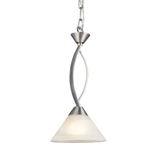 ELK SHOWROOM 7634/1 Elysburg 7'' Wide 1-Light Mini Pendant - Satin Nickel