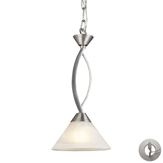 ELK SHOWROOM 7634/1-LA Elysburg 7'' Wide 1-Light Mini Pendant - Satin Nickel (Includes Adapter Kit)