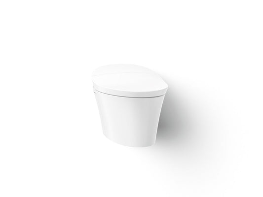 KOHLER K-76395-0 Veil Wall-hung compact elongated smart toilet bowl, dual-flush - White