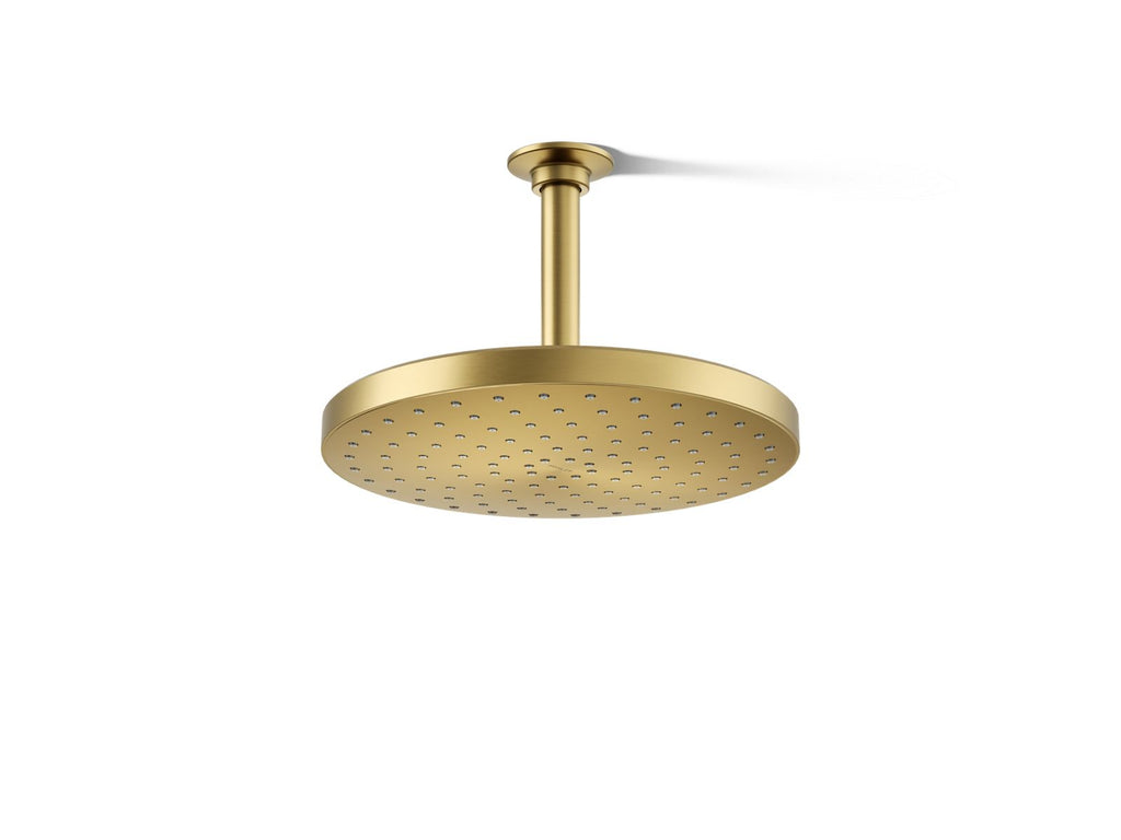 KOHLER K-76465-Y-2MB Awaken 10" Single-Function Rainhead, 2.5 Gpm - Vibrant Brushed Moderne Brass