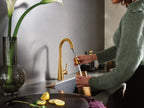 MOEN 7664BG Sleek One-Handle Pulldown Bar Faucet - Brushed Gold