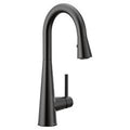 MOEN 7664BL Sleek One-Handle Pulldown Bar Faucet - Matte Black