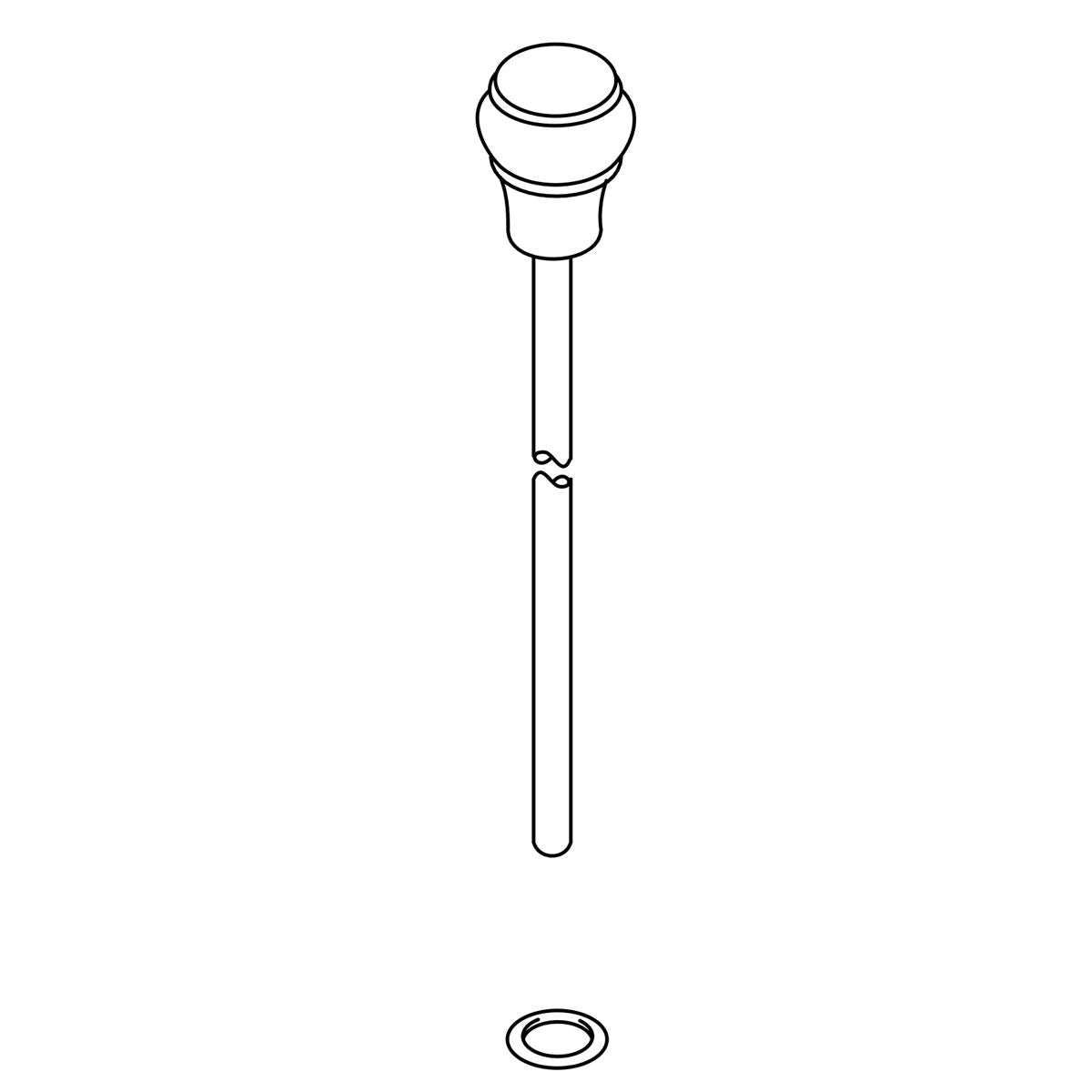 KOHLER Lift Rod Assembly - Brushed Chrome, K-76904-G
