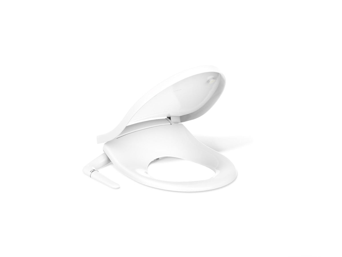 KOHLER K-76923-0 Purewash M250 Quiet-Close Round-Front Manual Bidet Toilet Seat - White